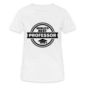 Professor - Frauen T-Shirt atmungsaktiv - Weiß - Vorne - AI Model Female 172 dark (172cm)