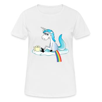 Unicorn pops rainbow - blue - Women's Breathable T-Shirt - white - Front - AI Model Female 172 dark (172cm)