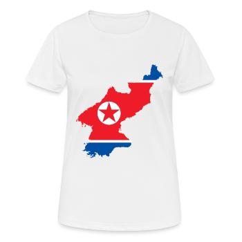 NORDKOREA KOREA KOREANISCH KOMMUNISMUS GESCHENK - Frauen T-Shirt atmungsaktiv - Weiß - Vorne - AI Model Female 172 dark (172cm)