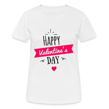 february san balentin - Women's Breathable T-Shirt - white - Front - AI Model Female 172 dark (172cm)