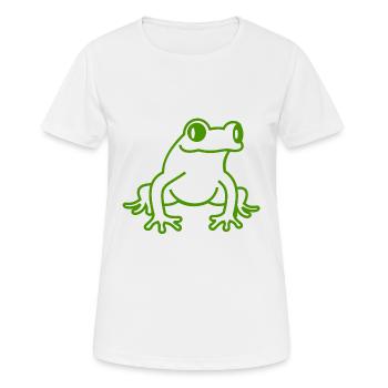 Grenouille verte animal, grenouille - T-shirt respirant Femme - blanc - Devant - AI Model Female 172 dark (172cm)