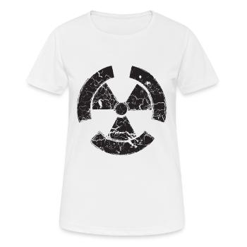 Nuklear - Frauen T-Shirt atmungsaktiv - Weiß - Vorne - AI Model Female 172 dark (172cm)