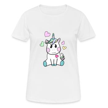 licorne - T-shirt respirant Femme - blanc - Devant - AI Model Female 172 dark (172cm)