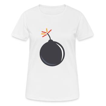 bombe - T-shirt respirant Femme - blanc - Devant - AI Model Female 172 dark (172cm)