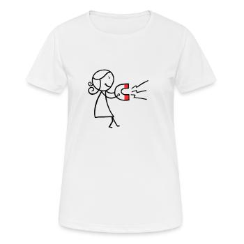 Love partner look girl couple - Women's Breathable T-Shirt - white - Front - AI Model Female 172 dark (172cm)