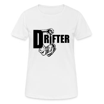 drifter; drifting; drift; - Women's Breathable T-Shirt - white - Front - AI Model Female 172 dark (172cm)