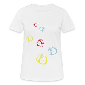 Birne Obst - Frauen T-Shirt atmungsaktiv - Weiß - Vorne - AI Model Female 172 dark (172cm)