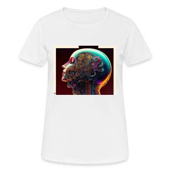 Offene Gedanken - Frauen T-Shirt atmungsaktiv - Weiß - Vorne - AI Model Female 172 dark (172cm)
