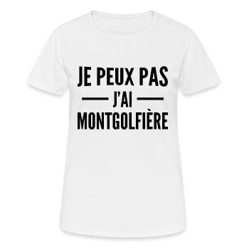 Ich kann keinen Heißluftballon haben - Frauen T-Shirt atmungsaktiv - Weiß - Vorne - AI Model Female 172 dark (172cm)