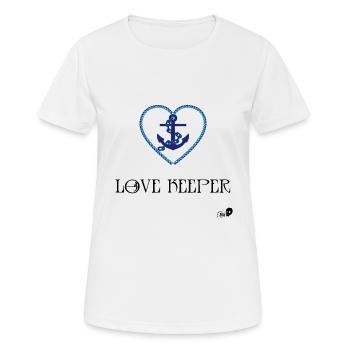 Love Keeper - T-shirt respirant Femme - blanc - Devant - AI Model Female 172 dark (172cm)