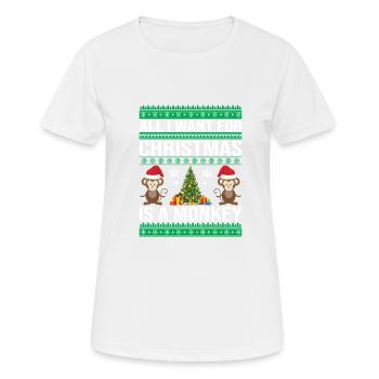 Ugly Christmas - Frauen T-Shirt atmungsaktiv - Weiß - Vorne - AI Model Female 172 dark (172cm)