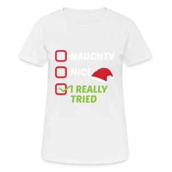 Ugly Christmas - Frauen T-Shirt atmungsaktiv - Weiß - Vorne - AI Model Female 172 dark (172cm)