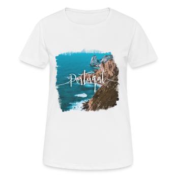 Portugal - Frauen T-Shirt atmungsaktiv - Weiß - Vorne - AI Model Female 172 dark (172cm)