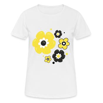 Blumen - Frauen T-Shirt atmungsaktiv - Weiß - Vorne - AI Model Female 172 dark (172cm)