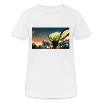 Futuristische Venusfliegenfalle - Frauen T-Shirt atmungsaktiv - Weiß - Vorne - AI Model Female 172 dark (172cm)