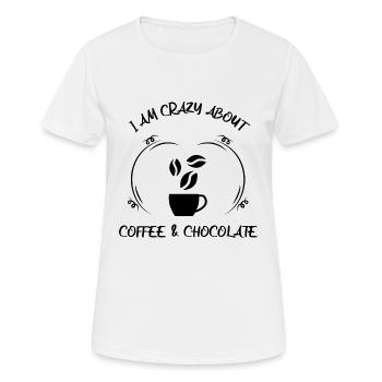 Café, expresso, café et chocolat - T-shirt respirant Femme - blanc - Devant - AI Model Female 172 dark (172cm)