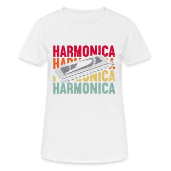 Harmonica Instrument Harmonicas - T-shirt respirant Femme - blanc - Devant - AI Model Female 172 dark (172cm)