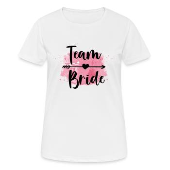 Chemises Team Bride - T-shirt respirant Femme - blanc - Devant - AI Model Female 172 dark (172cm)