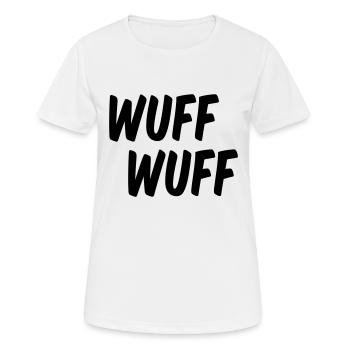 Woof, woof, the dog barks - Women's Breathable T-Shirt - white - Front - AI Model Female 172 dark (172cm)