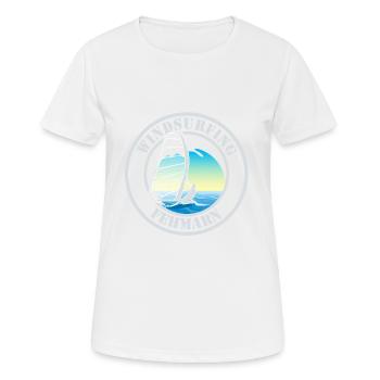 Windsurfing Fehmarn Dunkel - Frauen T-Shirt atmungsaktiv - Weiß - Vorne - AI Model Female 172 dark (172cm)
