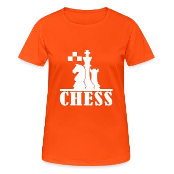 échecs - T-shirt respirant Femme - orange néon - Devant - AI Model Female 172 dark (172cm)