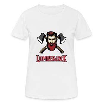 Lumberjack - Holzfäller - Frauen T-Shirt atmungsaktiv - Weiß - Vorne - AI Model Female 172 dark (172cm)