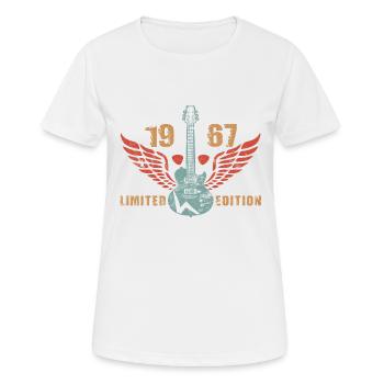 Guitariste Guitariste Guitariste Guitariste 1967 Anniversaire - T-shirt respirant Femme - blanc - Devant - AI Model Female 172 dark (172cm)