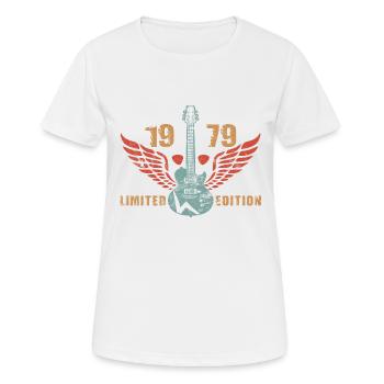 Guitariste Guitariste Guitariste Guitariste 1979 Anniversaire - T-shirt respirant Femme - blanc - Devant - AI Model Female 172 dark (172cm)