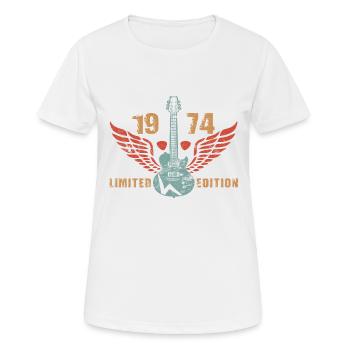 Guitariste Guitariste Guitariste Guitariste 1974 - T-shirt respirant Femme - blanc - Devant - AI Model Female 172 dark (172cm)