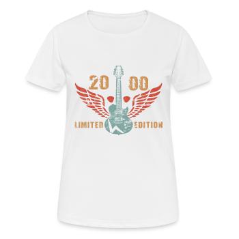 Guitariste Guitariste Guitariste Guitariste 2000 Anniversaire - T-shirt respirant Femme - blanc - Devant - AI Model Female 172 dark (172cm)