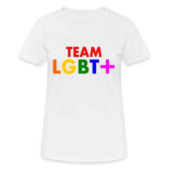 Lgbt - T-shirt respirant Femme - blanc - Devant - AI Model Female 172 dark (172cm)