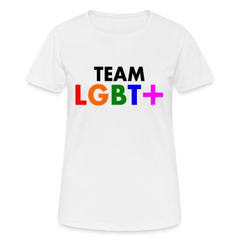 Lgbt - T-shirt respirant Femme - blanc - Devant - AI Model Female 172 dark (172cm)