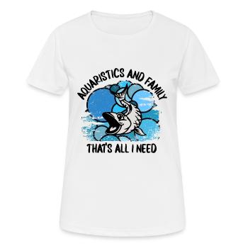 Aquarium Aquarists Fish Ornamental fish Aquaristics - Women's Breathable T-Shirt - white - Front - AI Model Female 172 dark (172cm)