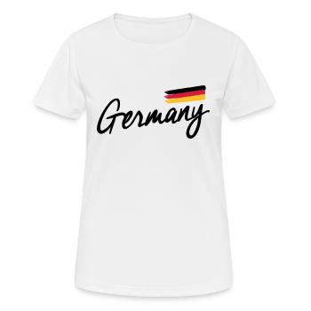 Germany - Germany - Federal Republic of Germany - Women's Breathable T-Shirt - white - Front - AI Model Female 172 dark (172cm)