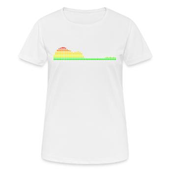 Gitarren-Shape-Equalizer - Frauen T-Shirt atmungsaktiv - Weiß - Vorne - AI Model Female 172 dark (172cm)