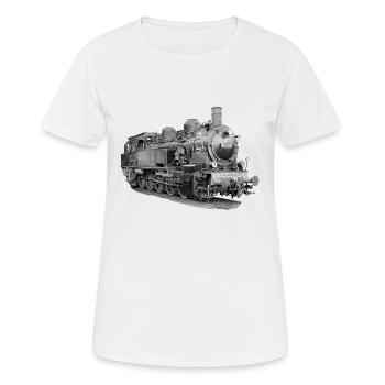 Dampflokomotive - Frauen T-Shirt atmungsaktiv - Weiß - Vorne - AI Model Female 172 dark (172cm)