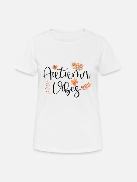 Herbst - Frauen T-Shirt atmungsaktiv - Weiß