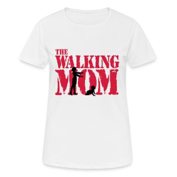 The walking Mom - T-shirt respirant Femme - blanc - Devant - AI Model Female 172 dark (172cm)