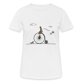 Antikes Fahrrad - Frauen T-Shirt atmungsaktiv - Weiß - Vorne - AI Model Female 172 dark (172cm)