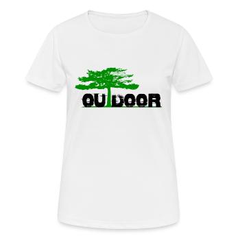 Outdoor Baum - Frauen T-Shirt atmungsaktiv - Weiß - Vorne - AI Model Female 172 dark (172cm)
