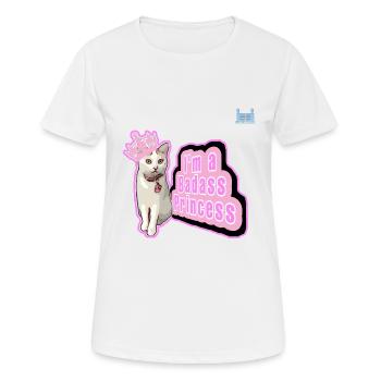 Badass Princess - T-shirt respirant Femme - blanc - Devant - AI Model Female 172 dark (172cm)