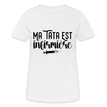 My aunt is a nurse - Women's Breathable T-Shirt - white - Front - AI Model Female 172 dark (172cm)