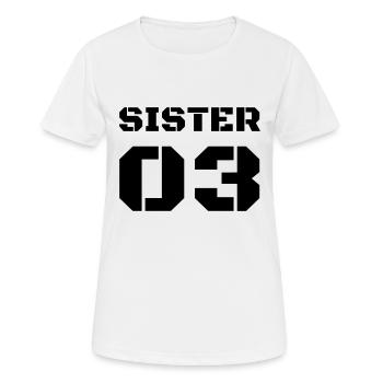 Dritte Schwester - Sister 03 - Frauen T-Shirt atmungsaktiv - Weiß - Vorne - AI Model Female 172 dark (172cm)
