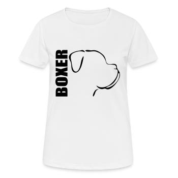 BOXER PROFIL - Frauen T-Shirt atmungsaktiv - Weiß - Vorne - AI Model Female 172 dark (172cm)
