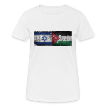 Israel Palestina Frieden - Frauen T-Shirt atmungsaktiv - Weiß - Vorne - AI Model Female 172 dark (172cm)
