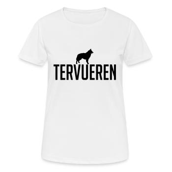TERVUEREN Chiens de race Chien Wilsigns - T-shirt respirant Femme - blanc - Devant - AI Model Female 172 dark (172cm)