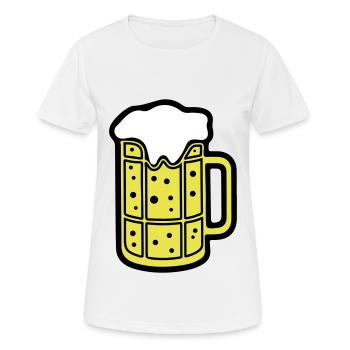 Chope de bière symbole de bière Cheers - T-shirt respirant Femme - blanc - Devant - AI Model Female 172 dark (172cm)