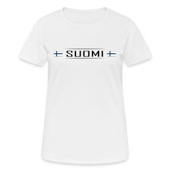 Suomi Pays Finlande Scandinavie Vacances Voyage - T-shirt respirant Femme - blanc - Devant - AI Model Female 172 dark (172cm)