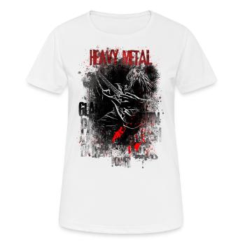 Heavy Metal - Frauen T-Shirt atmungsaktiv - Weiß - Vorne - AI Model Female 172 dark (172cm)