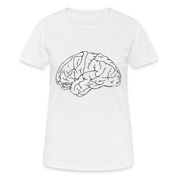 cerveau - T-shirt respirant Femme - blanc - Devant - AI Model Female 172 dark (172cm)